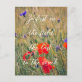 Tarweveld met papavers en maïsbloemen briefkaart (Voorkant)