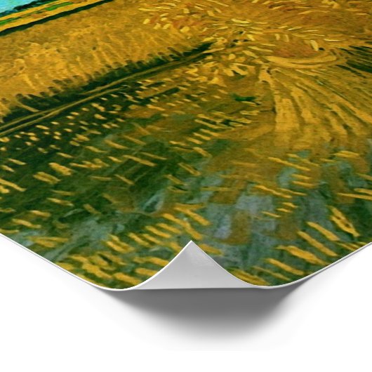 Tarweveld met Sheaves Van Gogh Fine Art Poster (Hoek)