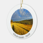 Tarweveld na oogst 2 keramisch ornament (Links)