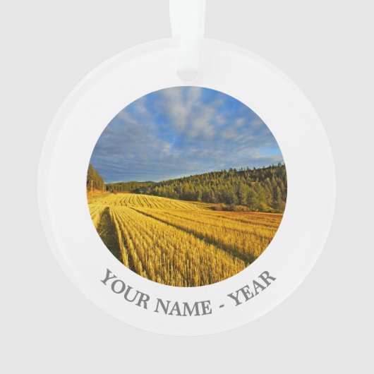 Tarweveld na oogst 2 ornament (achterkant)