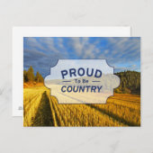 Tarweveld na oogst briefkaart (Voorkant / Achterkant)