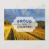 Tarweveld na oogst briefkaart (Voorkant)