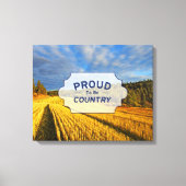 Tarweveld na oogst canvas afdruk (Voorkant)