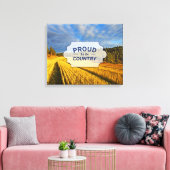 Tarweveld na oogst canvas afdruk (Insitu (Woonkamer))