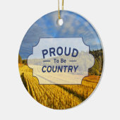 Tarweveld na oogst keramisch ornament (Links)