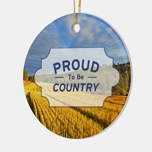 Tarweveld na oogst keramisch ornament (Links)