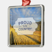 Tarweveld na oogst metalen ornament (Links)