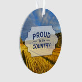 Tarweveld na oogst ornament (voorkant)