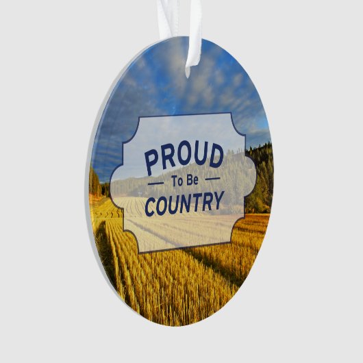 Tarweveld na oogst ornament (voorkant)