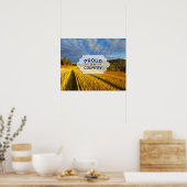 Tarweveld na oogst poster (Keuken)