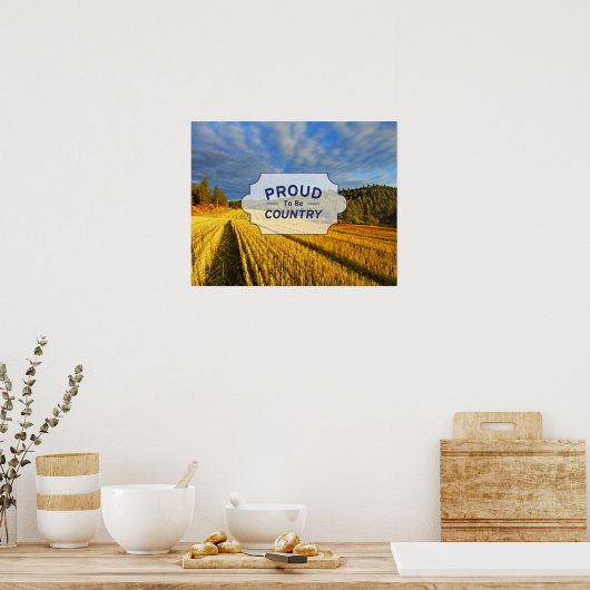 Tarweveld na oogst poster (Keuken)