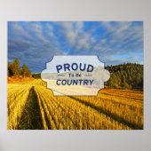 Tarweveld na oogst poster (Voorkant)