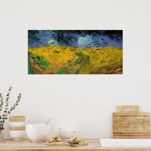 Tarweveld onder bedreigend Poster (Keuken)