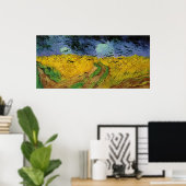 Tarweveld onder bedreigend Poster (Thuiskantoor)