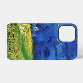 Tarweveld onder bewolkte hemel door Vincent van Go iPhone Hoesje (Achterkant horizontaal)