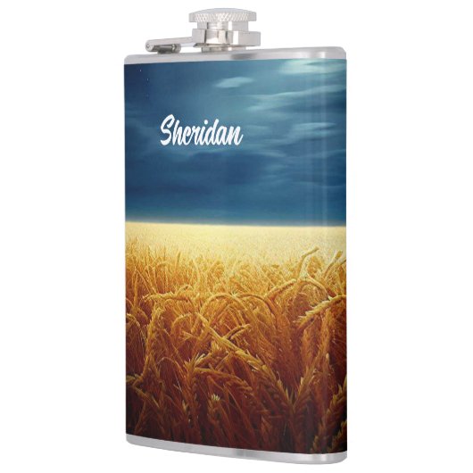 Tarweveld onder maanlicht heupfles (Links)