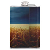 Tarweveld onder maanlicht heupfles (Achterkant)