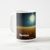 Tarweveld onder maanlicht koffiemok (Voorkant links)