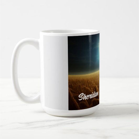 Tarweveld onder maanlicht koffiemok (Links)