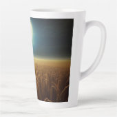 Tarweveld onder maanlicht latte mok (Rechts)