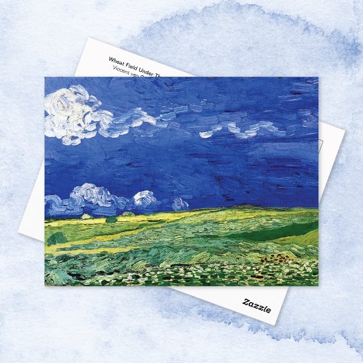 Tarweveld Thunderclouds Vincent van Gogh Briefkaart