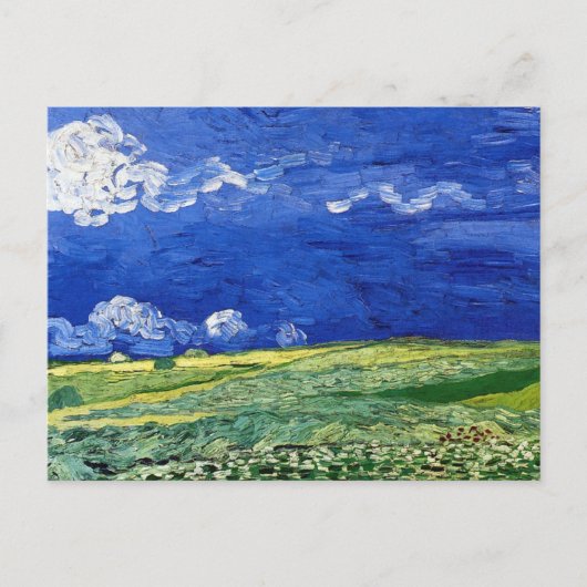 Tarweveld Thunderclouds Vincent van Gogh Briefkaart (Voorkant)