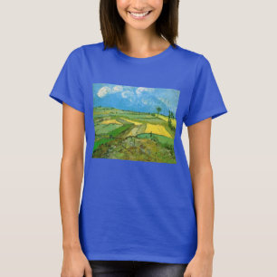 Tarwevelden bij Auvers onder een bewolkte hemel T-shirt