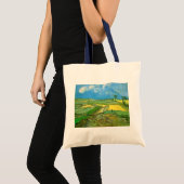 Tarwevelden bij Auvers onder een bewolkte lucht do Tote Bag (Voorkant (product))