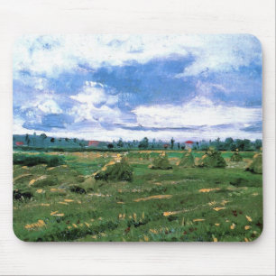 Tarwevelden met hooibergen van Vincent van Gogh Muismat