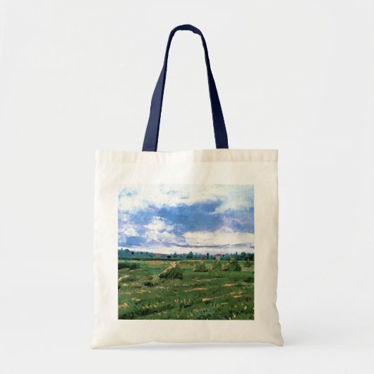 Tarwevelden met hooibergen van Vincent van Gogh Tote Bag (Voorkant)