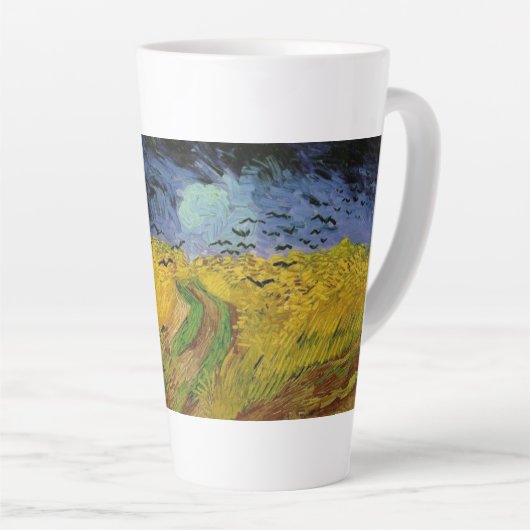 Tarwevelden met Krogen van Van Gogh Latte Mok (Rechterhoek)