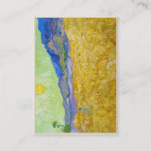 Tarwevelden met luier op Sunrise Van Gogh Visitekaartje (Achterkant)