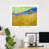 Tarwevelden met luiers op Sunrise Van Gogh Poster (Thuiskantoor)