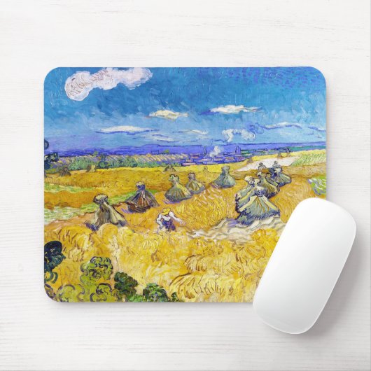 Tarwevelden met Reaper Van Gogh Vincent Muismat (Met muis)