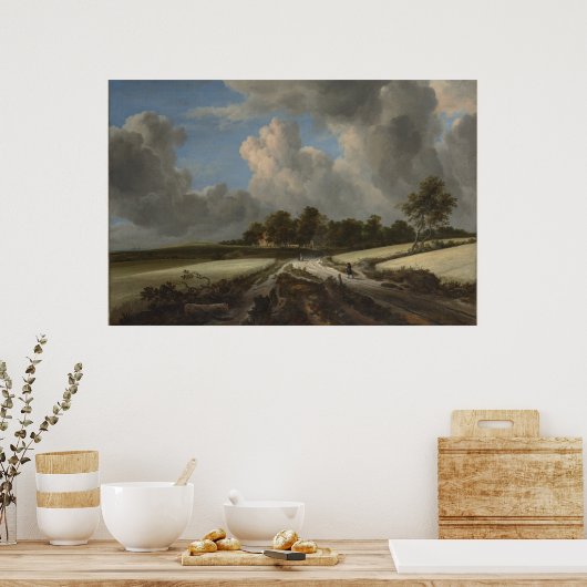 Tarwevelden van Jacob van Ruisdael Art Print (Keuken)