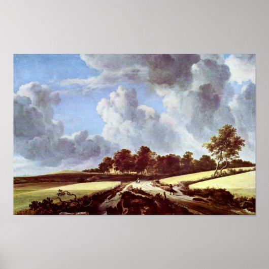 Tarwevelden van Ruisdael Jacob Isaaksz. Van Poster (Voorkant)