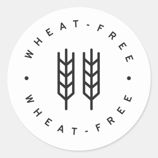 tarwevrij ronde sticker (Voorkant)