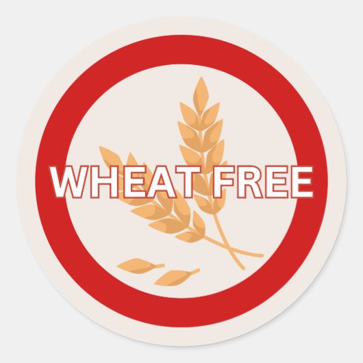 Tarwevrij Voedsel Allergie Alert Classic Sticker (Voorkant)