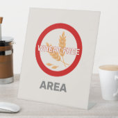 Tarwevrije zone Gepersonaliseerd voedselallergie Reclamebord Met Voetstuk (Insitu)