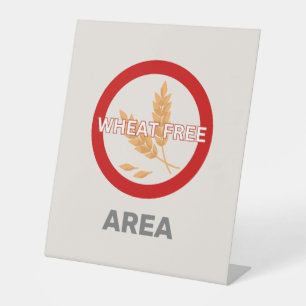 Tarwevrije zone Gepersonaliseerd voedselallergie Reclamebord Met Voetstuk