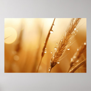 Tarwewater Drop Natuur Serene Tranquil Poster