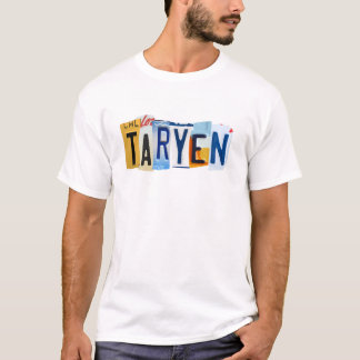 Taryen grafisch ontwerp voor kentekenplaat t-shirt