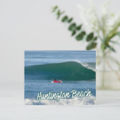 Tarzan The SurfMan Huntington Beach Surfing Briefkaart (Staand voorkant)