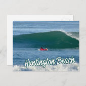 Tarzan The SurfMan Huntington Beach Surfing Briefkaart (Voorkant / Achterkant)