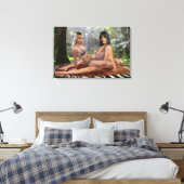 TARZANA SCHAREN LUANA #2 CANVAS AFDRUK (Insitu (Slaapkamer))