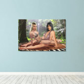 TARZANA SCHAREN LUANA #2 CANVAS AFDRUK (Insitu (Houten vloer))