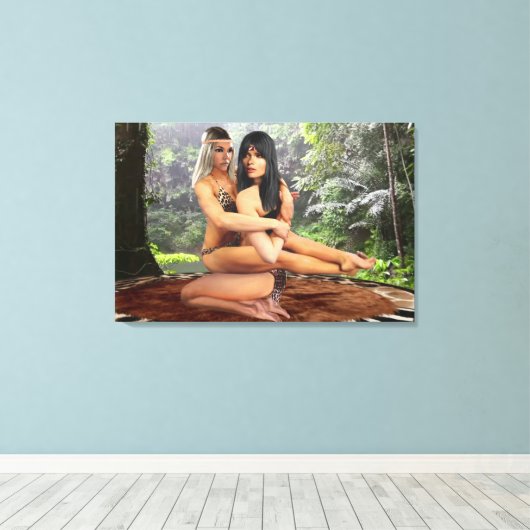 TARZANA SCISSORS LUANA #3 CANVAS AFDRUK (Insitu (Houten vloer))