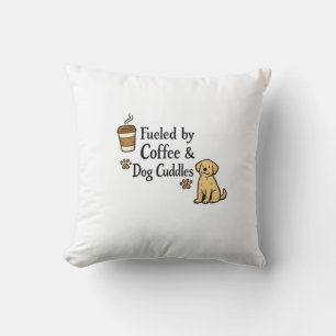 Tas 'Aangedreven door koffie en knuffels met honde Kussen
