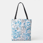 Tas-abstract blauw tote bag (Achterkant)