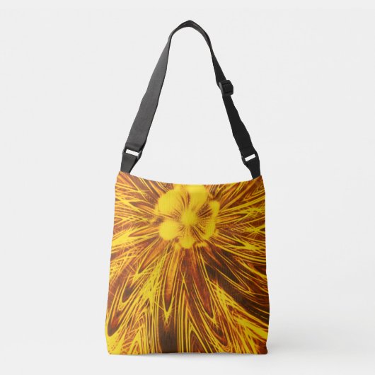 Tas Abstracte Lijnen Gele Bloem (Voorkant)